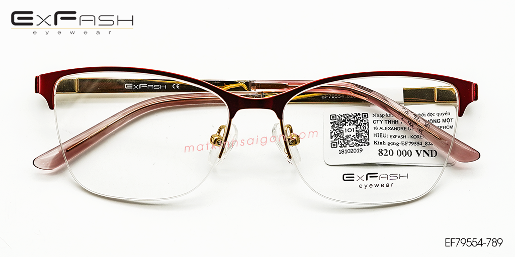 Gọng Kính Hợp Kim Exfash EF79554-826 - Hover