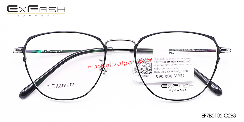 Gọng Kính B-Titanium Exfash EF7B6106-C2B - Hover
