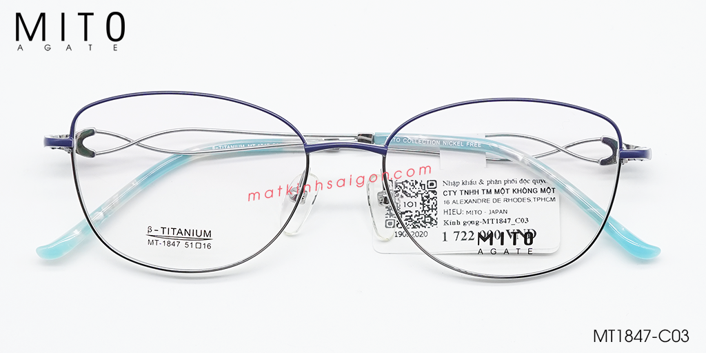 Gọng Kính B-Titanium MITO MT1847-C03 - Hover