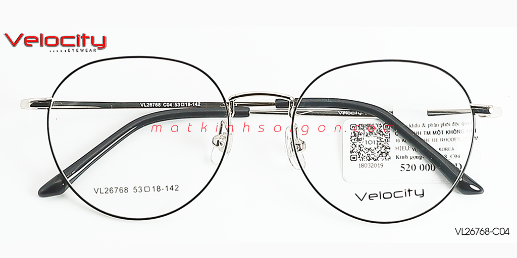 GỌNG KÍNH HỢP KIM VELOCITY VL26768-C04 - Hover