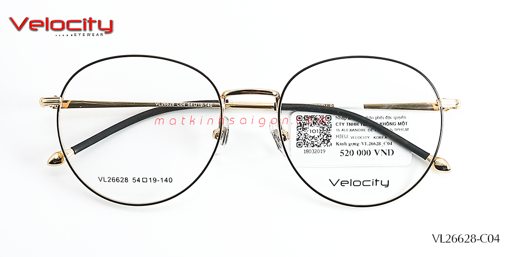 GỌNG KÍNH HỢP KIM VELOCITY VL26628-C04 - Hover