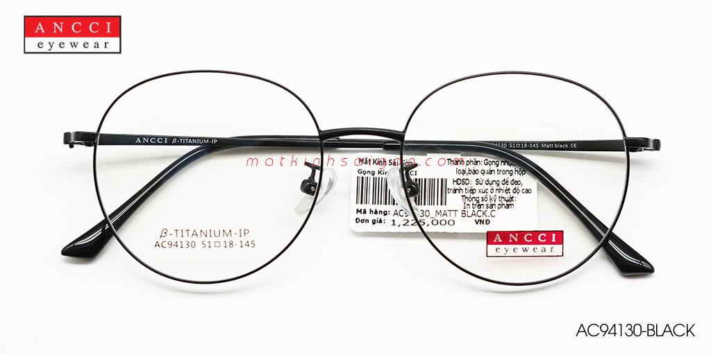 Gọng Kính B-Titanium AC94130 BLACK - Hover