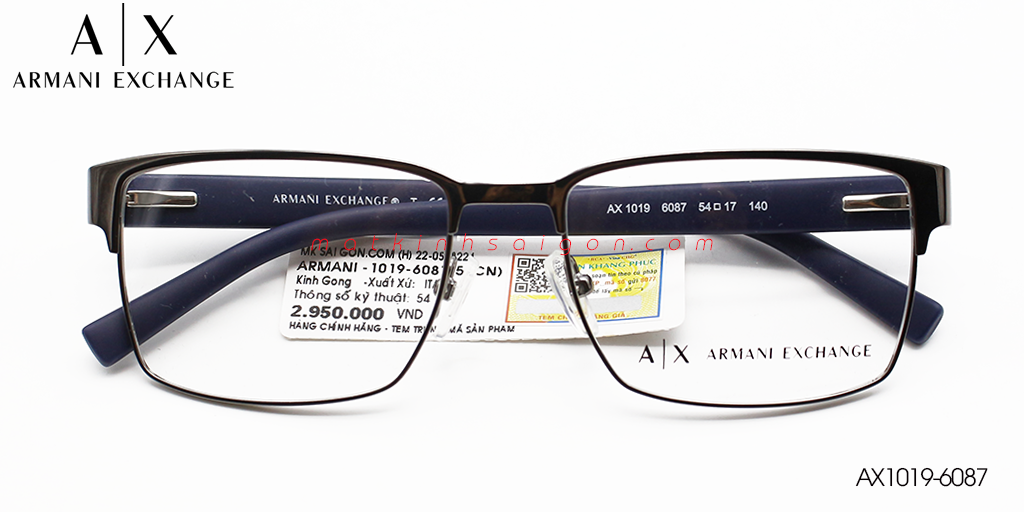 Gọng Kính Hợp Kim Armani Exchange AX1019-6087 - Hover