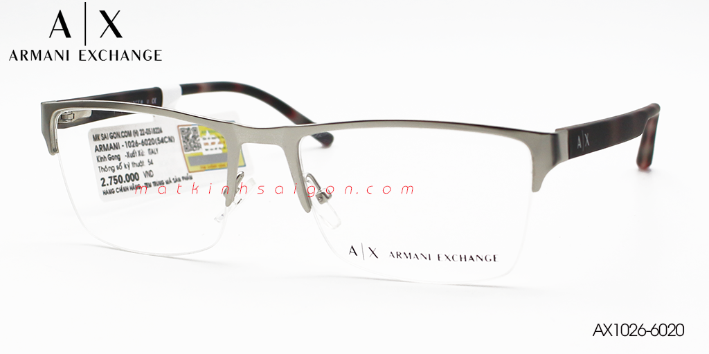 Gọng Kính Hợp Kim Armani Exchange AX1026-6020
