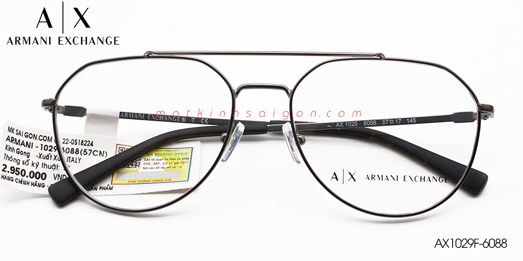 Gọng Kính Hợp Kim Armani Exchange AX1029F-6088 - Hover