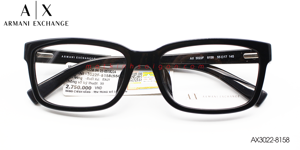 Gọng Kính Nhựa TR90 Armani Exchange AX3022-8158 - Hover
