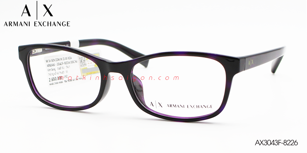 Gọng Kính Nhựa TR90 Armani Exchange AX3043F-8226