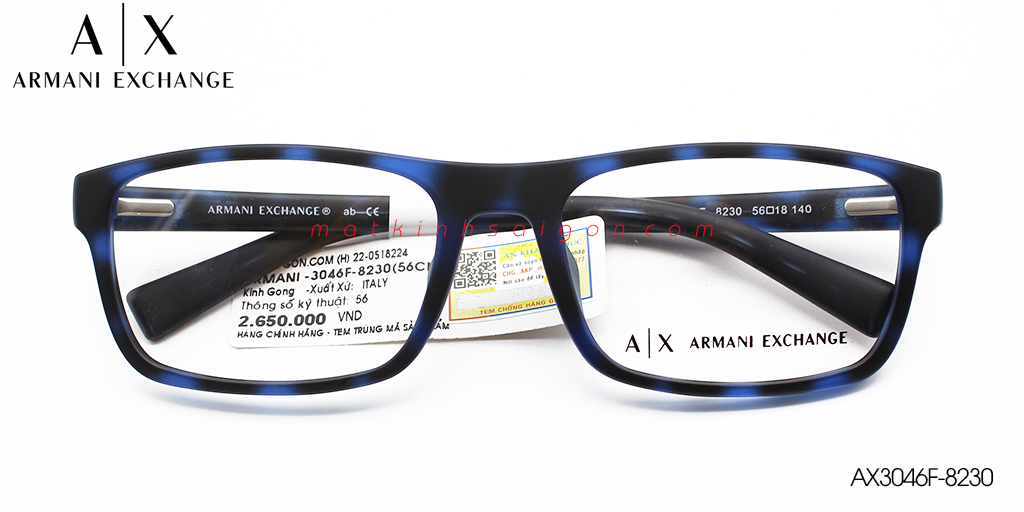 Gọng Kính Nhựa TR90 Armani Exchange AX3046F-8230 - Hover