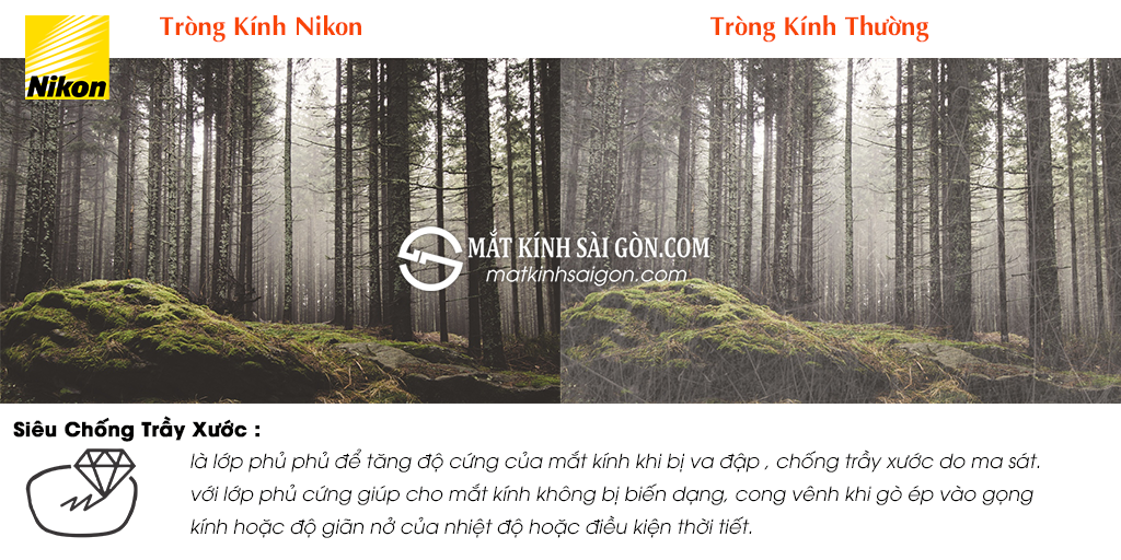 Tròng Kính Lọc Ánh sáng xanh Nikon 1.60 Lite AS SeeCoat Blue UV - Hình 4