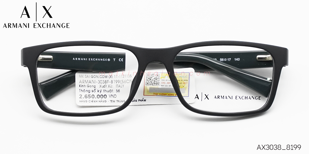 Gọng Kính Nhựa TR90 Armani Exchange AX3038_8199 - Hover