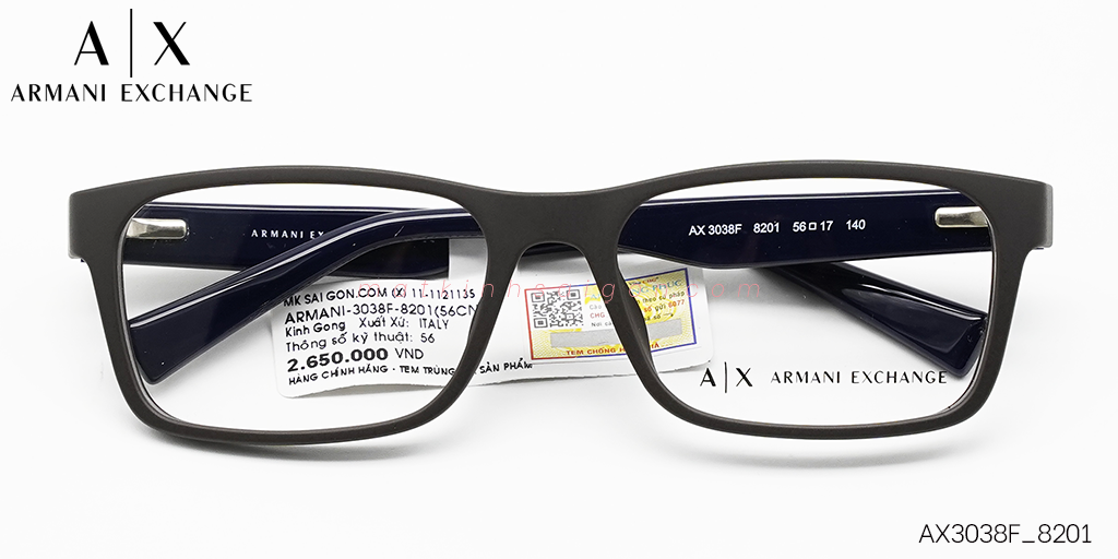 Gọng Kính Nhựa TR90 Armani Exchange AX3038F_8201 - Hover