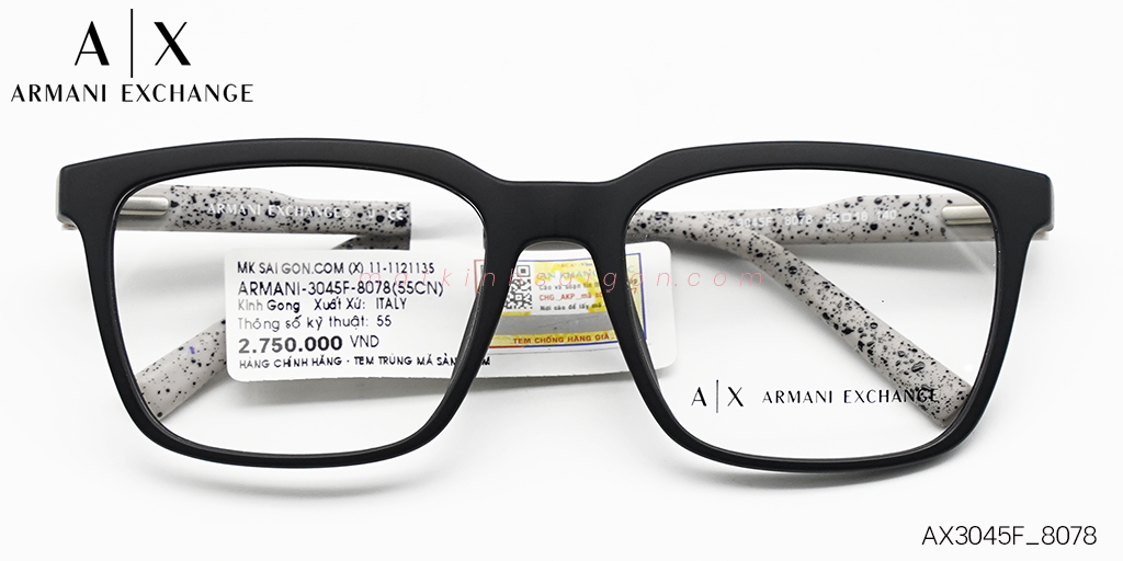 Gọng Kính Nhựa TR90 Armani Exchange AX3045F_8078 - Hover