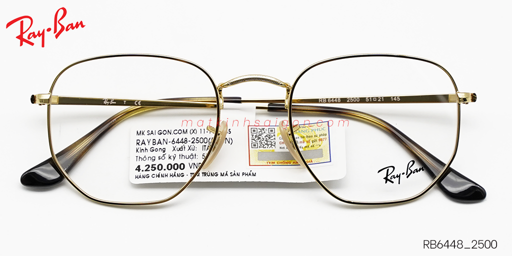 Gọng Kính Hợp Kim Metal RayBan RB6448_2500 - Hover