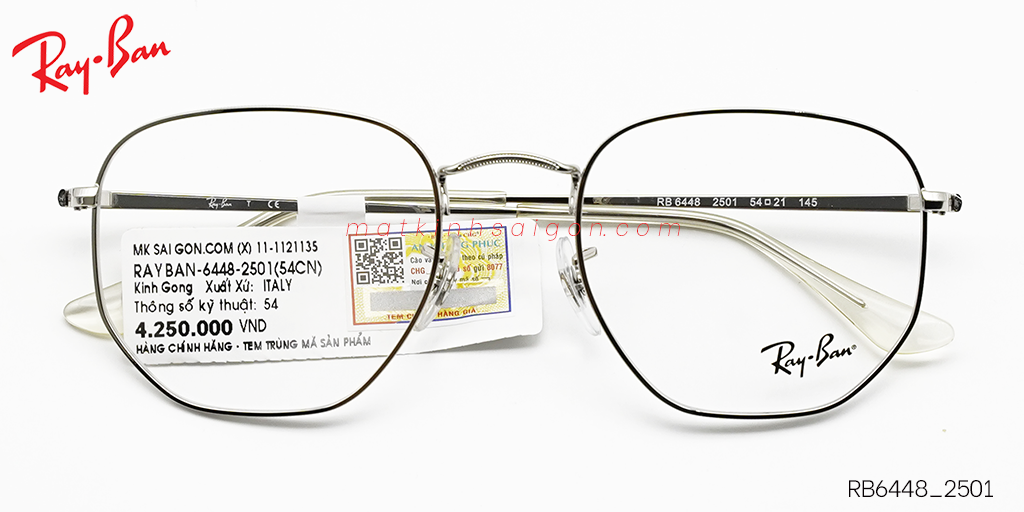 Gọng Kính Hợp Kim Metal RayBan RB6448_2501 - Hover