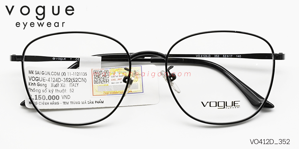 Gọng Kính Hợp Kim Metal Vogue VO4124D_352 - Hover