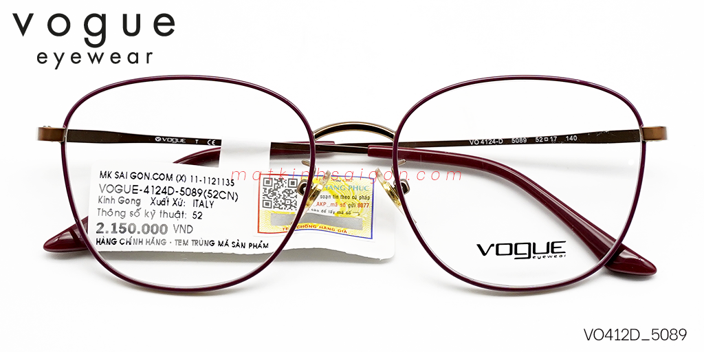 Gọng Kính Hợp Kim Metal Vogue VO4124D_5089 - Hover