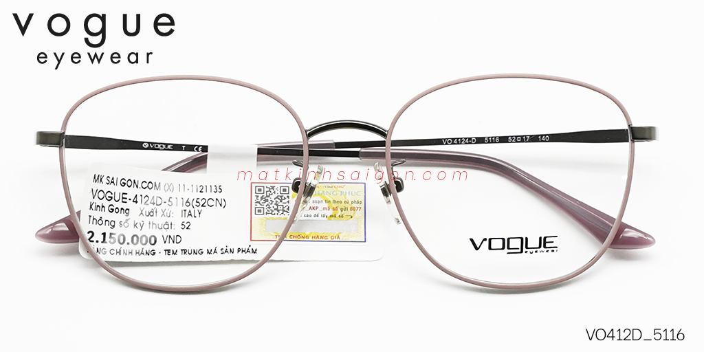 Gọng Kính Hợp Kim Metal Vogue VO4124D_5116 - Hover
