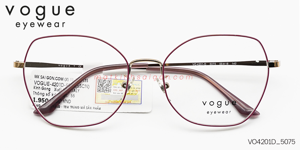 Gọng Kính Hợp Kim Metal Vogue VO4201D_5075 - Hover