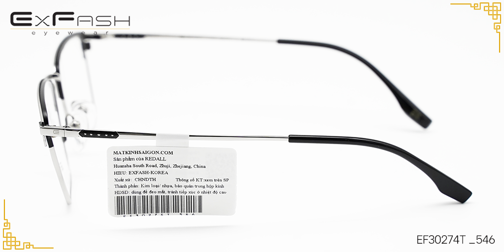 Gọng kính Hợp Kim Exfash EF30274T_546 - Hình 6
