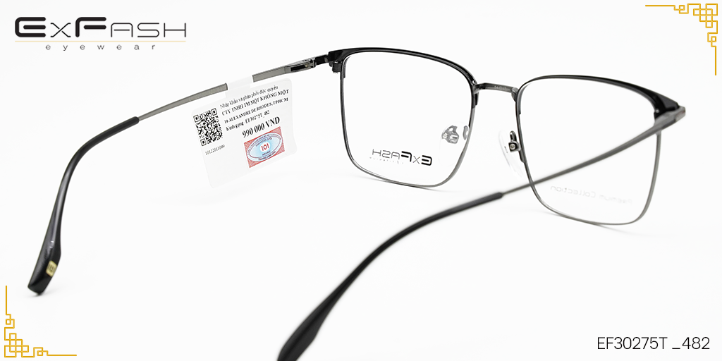 Gọng kính Hợp Kim Exfash EF30275T _482 - Hình 5