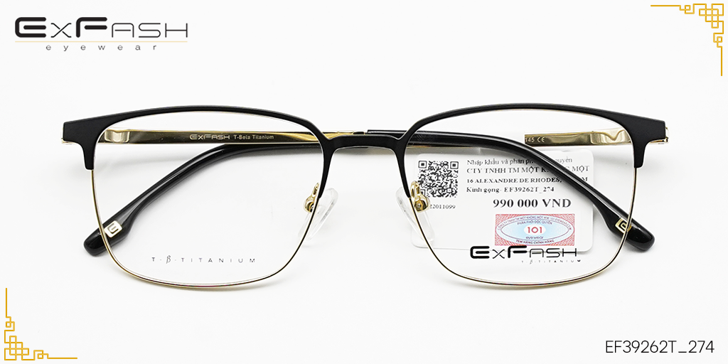 Gọng kính Hợp Kim Exfash EF39262T_274 - Hover