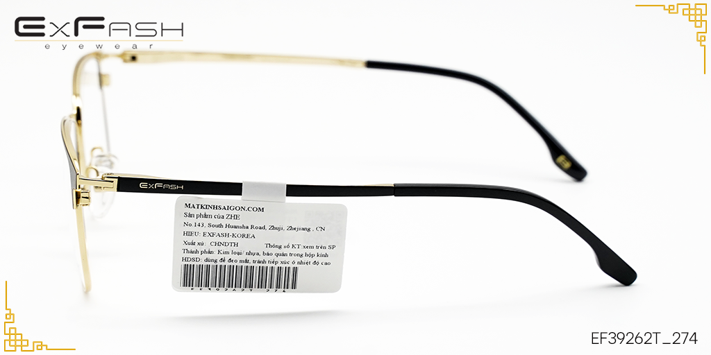 Gọng kính Hợp Kim Exfash EF39262T_274 - Hình 7