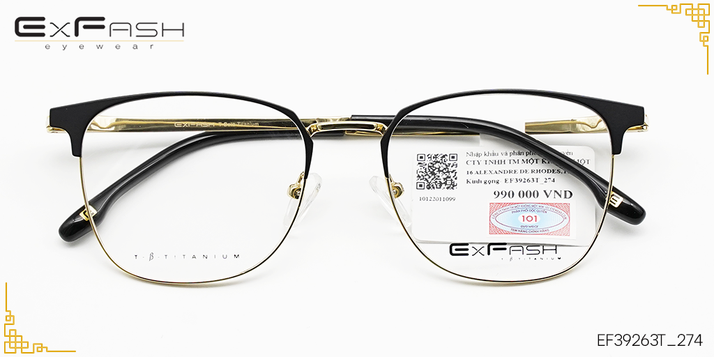 Gọng Kính Hợp Kim Exfash EF39263T_274 - Hover