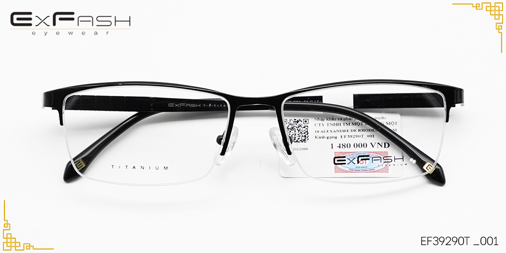 Gọng Kính Titanium Exfash EF39290T 001 - Hover
