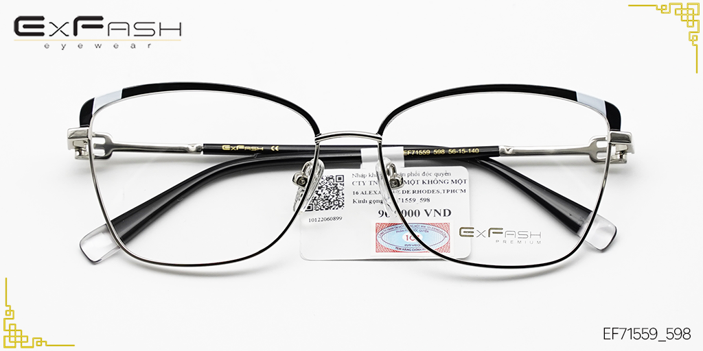 Gọng Kính Hợp Kim Exfash EF71559_598 - Hover