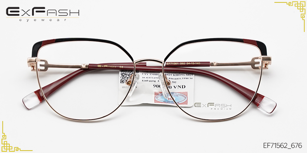 Gọng Kính Hợp Kim Exfash EF71561_592 - Hover