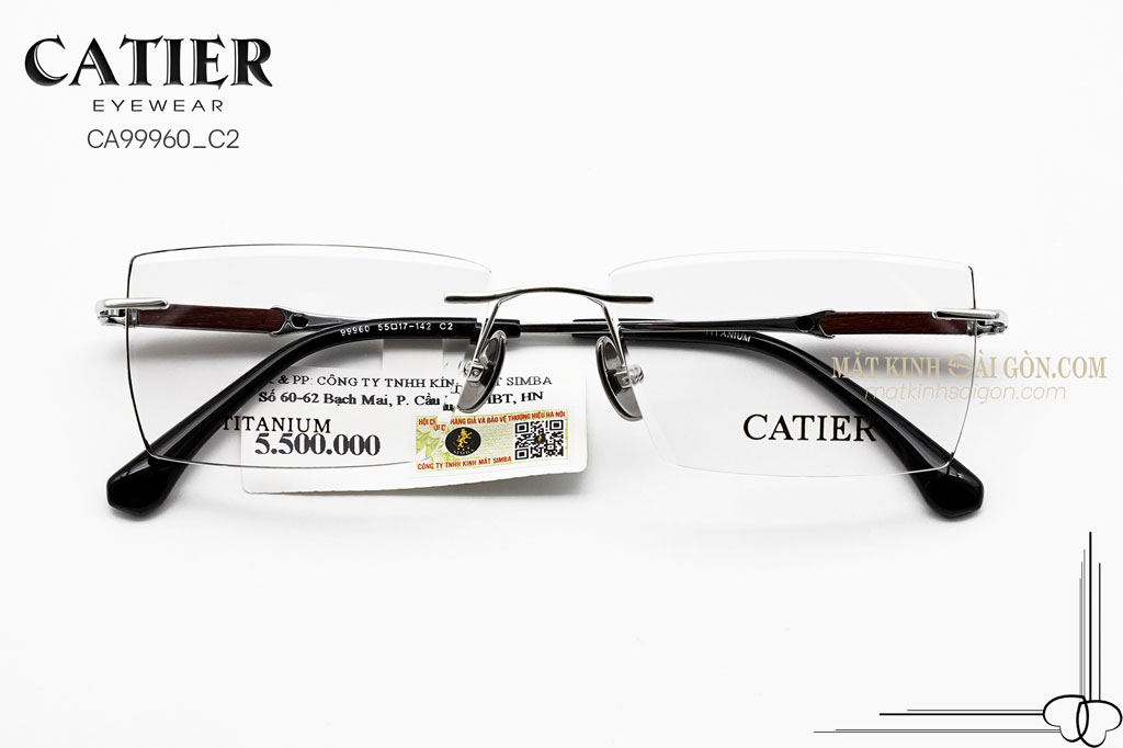Gọng Kính Khoan Catier CA99960 C2 - Hover