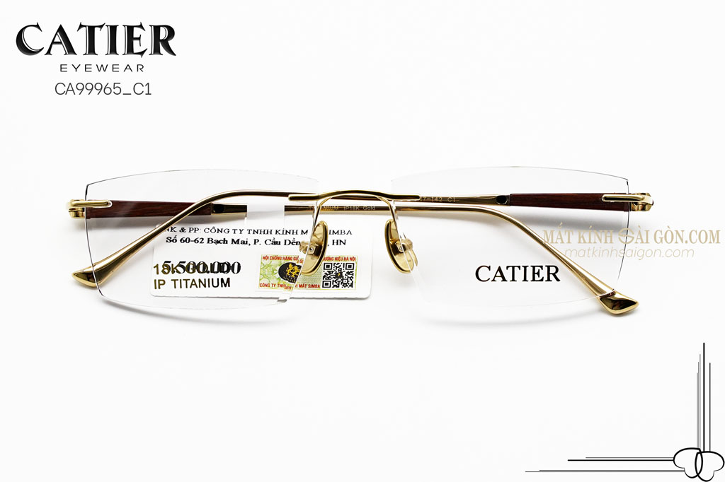 Gọng Kính Titanium Catier CA99965 C1 - Hover