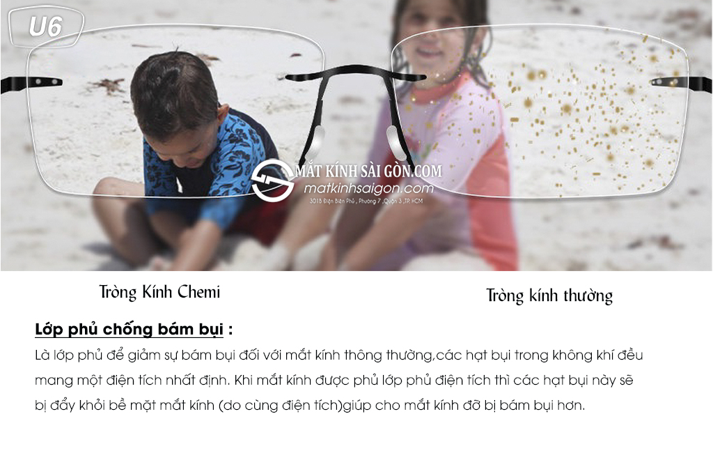 Tròng Kính 1.74 Chemi U6 BLUE LIGHT CUT - Hình 8