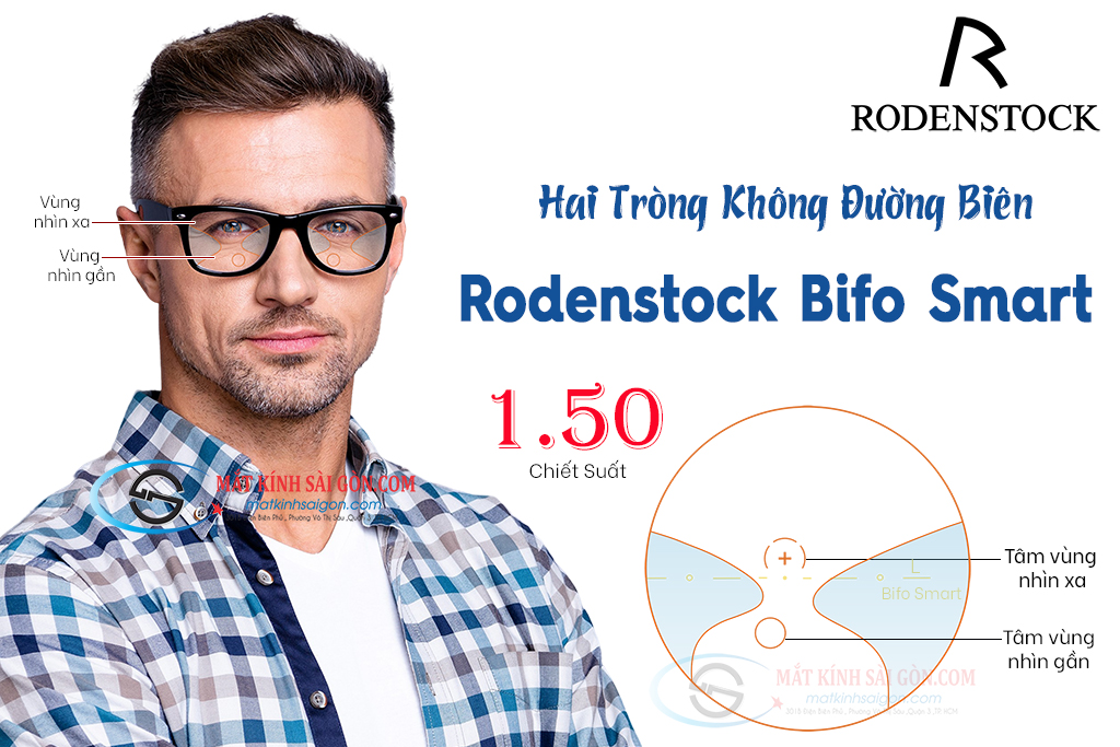 Tròng Kính Hai Tròng 1.50 Rodenstock Bifo Smart