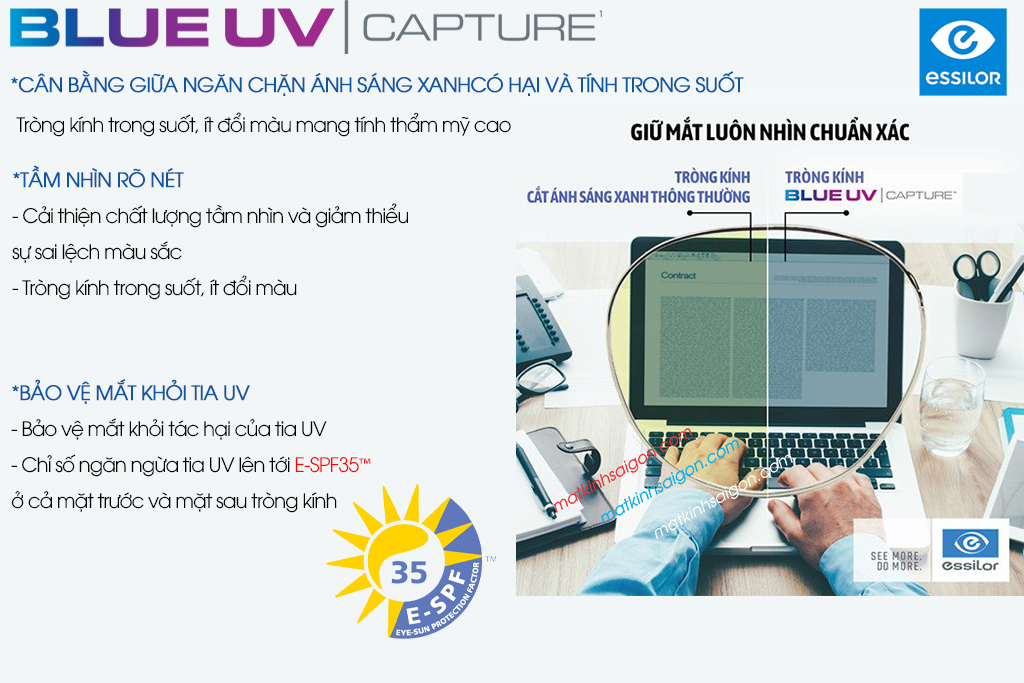 Tròng Kính Chống Bể 1.59 Essilor Airwear - Hình 3
