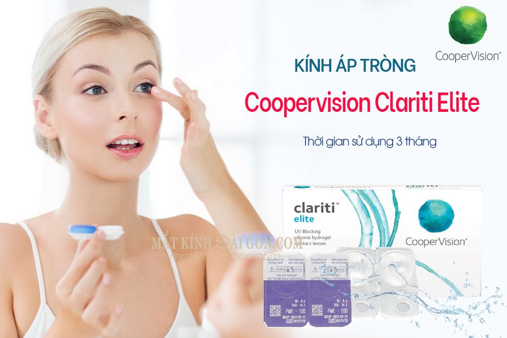 KÍNH ÁP TRÒNG COOPERVISION CLARITI ELITE 3 MONTH