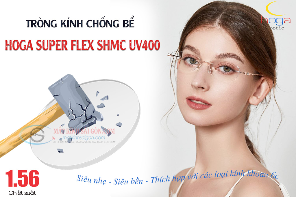 TRÒNG KÍNH CHỐNG BỂ HOGA 1.56 SUPER FLEX